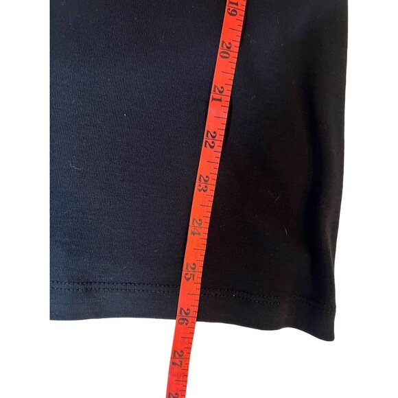 Talbots Women's Black Pima Cotton Tee Shirt Size L 3/4 Sleeve Stretch Goth - Picture 14 of 16